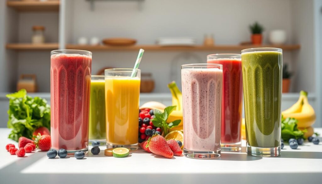 Healthy high-protein breakfast smoothies
