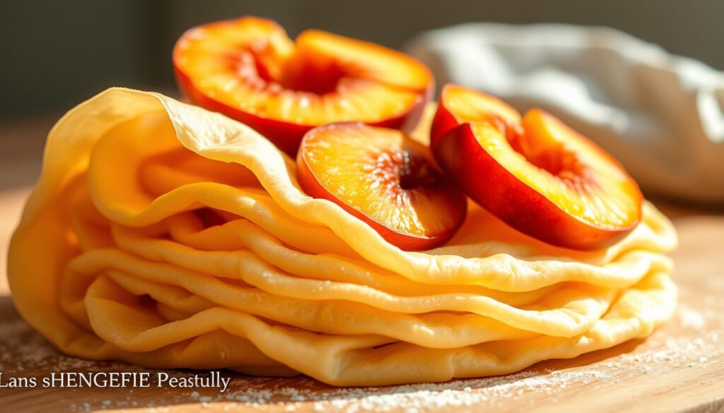 puff pastry and peaches recipe